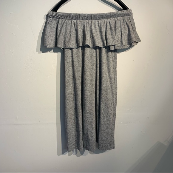 RACHEL Rachel Roy Off Shoulder Flounce Dress Grey Small. - Picture 7 of 12